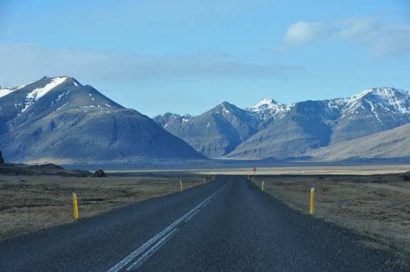 A grandiosa paisagem do sul da Islândia, entre Skaftafell e Breidalsvík